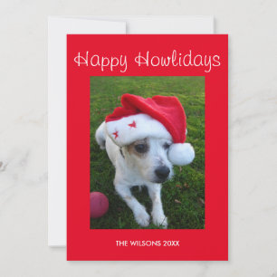 Festiva Feliz tarjeta de vacaciones de fotos de perros mas