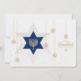 Festiva Feliz tarjeta de vacaciones de Hanukkah