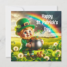Festiva Feliz tarjeta de vacaciones del Día de San Patrici