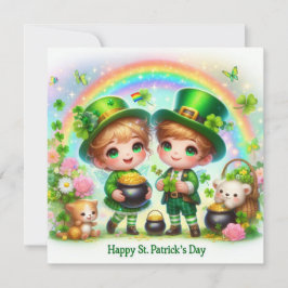Festiva Feliz tarjeta de vacaciones del Día de San Patrici