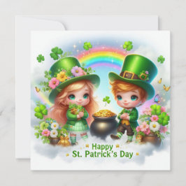 Festiva Feliz tarjeta de vacaciones del Día de San Patrici