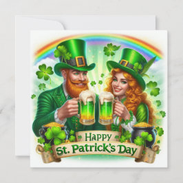 Festiva Feliz tarjeta de vacaciones del día de San Patrici