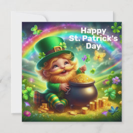 Festiva Feliz tarjeta de vacaciones del Día de San Patrici