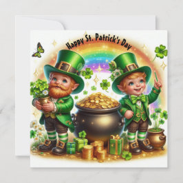 Festiva Feliz tarjeta de vacaciones del día de San Patrici