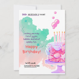 Festiva FELIZ Tarjeta de vacaciones personalizado de cumpl