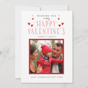 Festiva Feliz tarjeta fotográfica de San Valentín