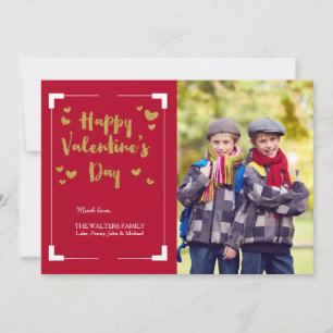 Festiva Feliz tarjeta fotográfica de San Valentín