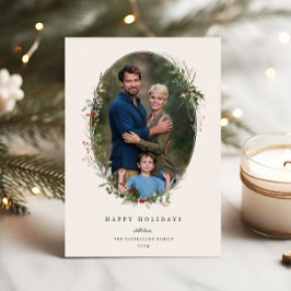 Festiva Festividad Foliage Frame Tarjeta de fotos de vacac