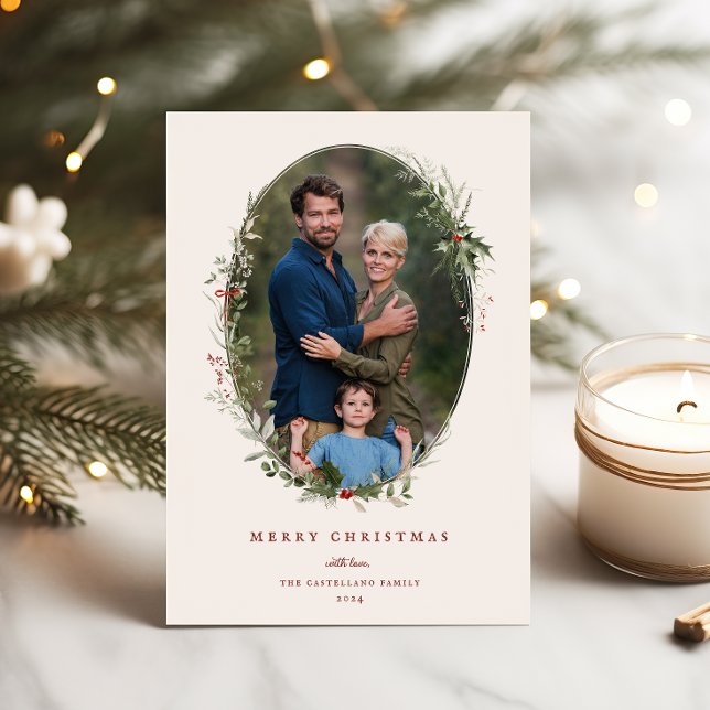 Festiva Festividad Foliage Frame Tarjeta de fotos de vacac (Subido por el creador)