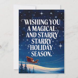 Festiva Festividad mágica - Tarjeta para Navidades