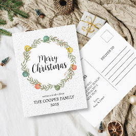 Festiva Festividad navideña feriado Wreath postal