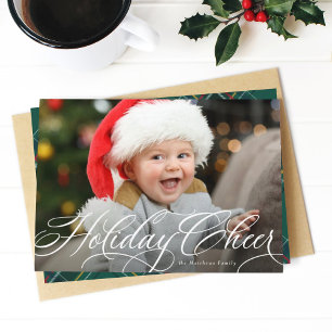 Festiva Festividad simple y elegante tarjeta de Navidades