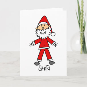 Festiva Figura tarjeta del palillo de Papá Noel