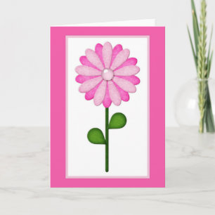Festiva Flor rosa d2 Primavera Temporada Tarjeta de felici