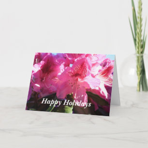 Festiva flor rosa de rododendrón todo el propósito tarjeta