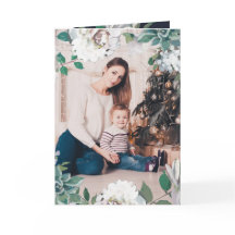 Floral de alegría floreciente tarjeta de foto azul