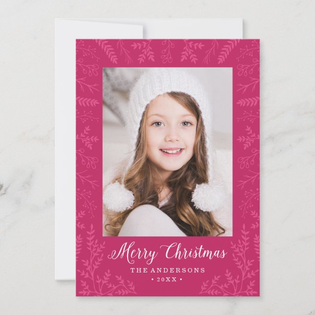 Festiva Florecimiento del invierno | Tarjeta fotográfica d (Anverso)