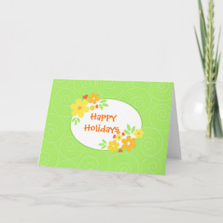 Festiva Flores brillantes - Tarjeta