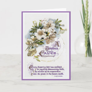 Festiva Flores de época y tarjeta de Pascua Versa