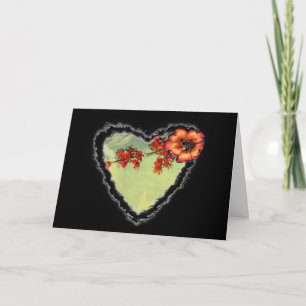 Festiva Flores de escarlata tarjeta de amor de San Valentí
