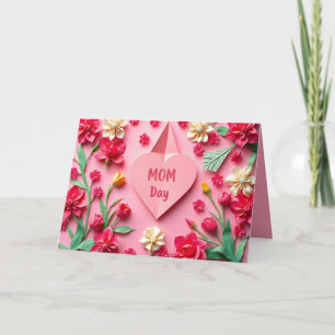 Festiva Flores de Origami Tarjeta del Día de la Madre (2)