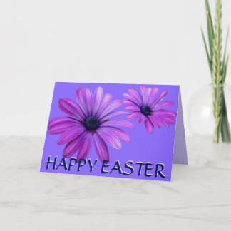 Festiva Flores de primavera Flores Tarjeta de Pascua en bl