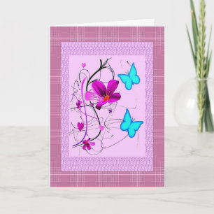 Festiva Flores de primavera - Tarjeta de Pascua