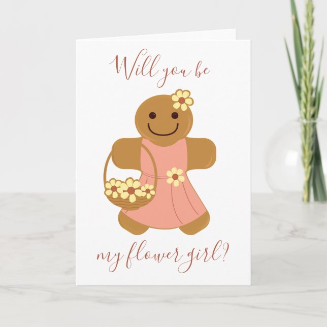 Festiva Flower Girl Gingbread | Tarjeta (Anverso)