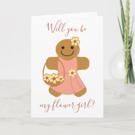 Festiva Flower Girl Gingbread | Tarjeta