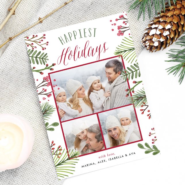 Festiva Foliage de vacaciones | Tarjeta de Collage de foto (Subido por el creador)