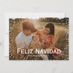Festiva Foto completa Tarjeta de Personalizado de nieve Fe