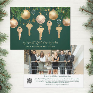 Festiva Foto de tarjeta de vacaciones inmobiliaria QR Code