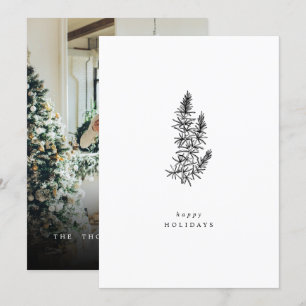 Festiva Foto minimalista de Rosemary, tarjeta de vacacione