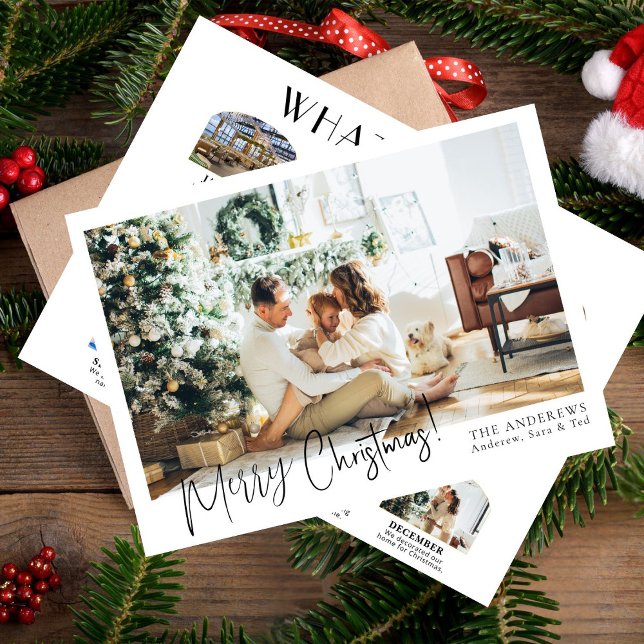 Festiva Foto moderna de 12 Navidades con tarjeta de un año (Subido por el creador)