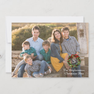 Festiva Foto por encima de la tarjeta fotográfica Monogram