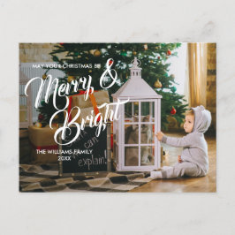 Festiva Foto postal de festividades para Navidades con mor