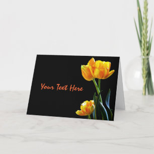 Festiva Fotografía bonita de los tulipanes en tarjeta de