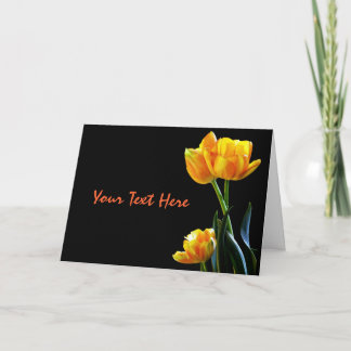 Festiva Fotografía bonita de los tulipanes en tarjeta de