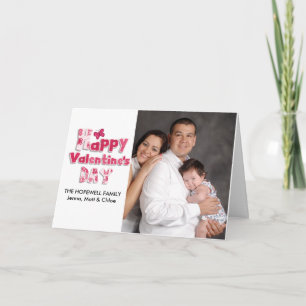Festiva Fotografía familiar personalizada Feliz tarjeta de