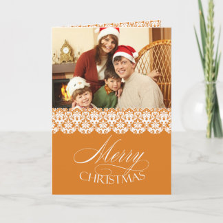 Festiva Fotos navideñas de Feliz Tarjeta de Saludo plegada