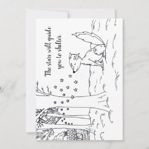 Festiva Fox y la tarjeta de fiesta de las estrellas