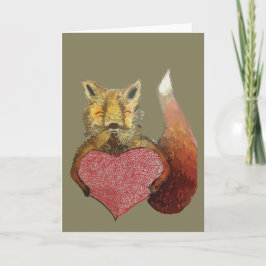 Festiva Foxy en la tarjeta de amor