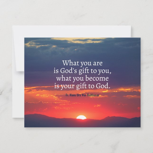 Festiva Fr. Tarjeta de presupuesto de Hans Urs Von Balthas (Anverso)