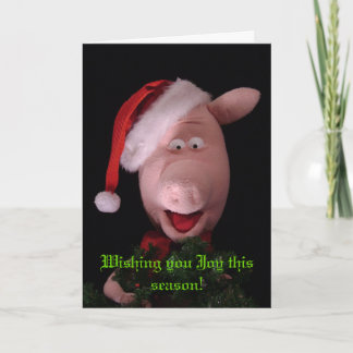 Festiva Francis la tarjeta de Navidades de cerdo