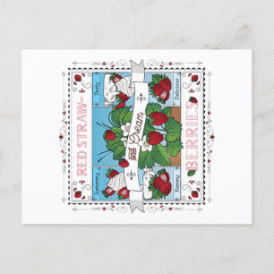 Festiva Fresas y crema / postal