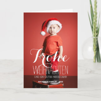 Festiva Frohe Weihnachten | Tarjeta de felicitación de fer