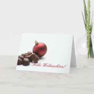 Festiva Frohe Weihnachten - Tarjeta de Navidades alemanes
