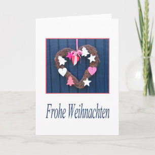 Festiva Frohe Weihnachten - Tarjeta de Navidades alemanes