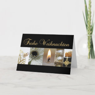Festiva Frohe Weihnachten - Tarjeta de Navidades alemanes