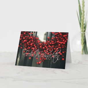 Festiva Frohe Weihnachten - Tarjeta de Navidades alemanes